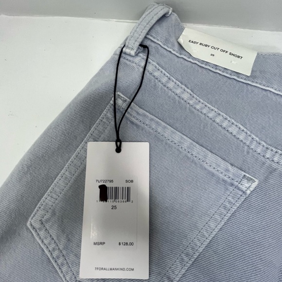 NWT 7 For All Mankind Denim Shorts - Picture 7 of 7